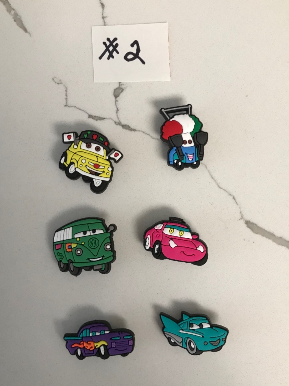 Croc Charms #2 Cars Variety New 6 piece set